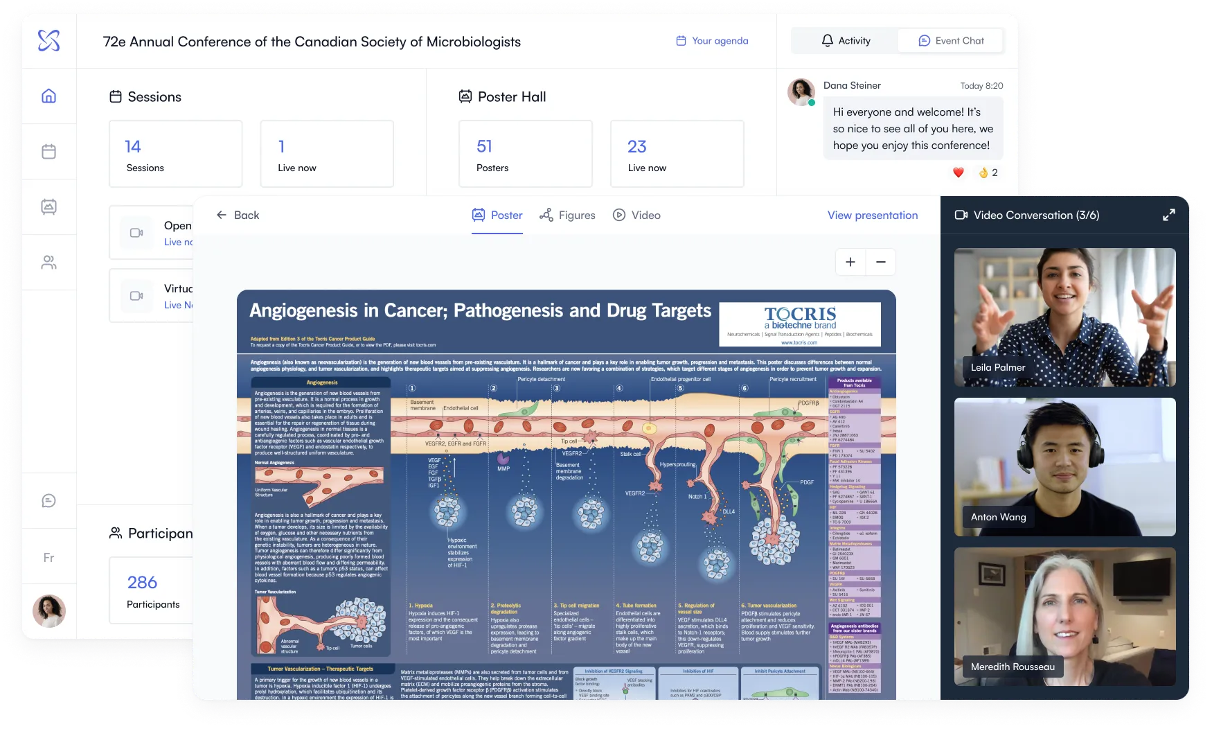 Fourwaves virtual poster sessions