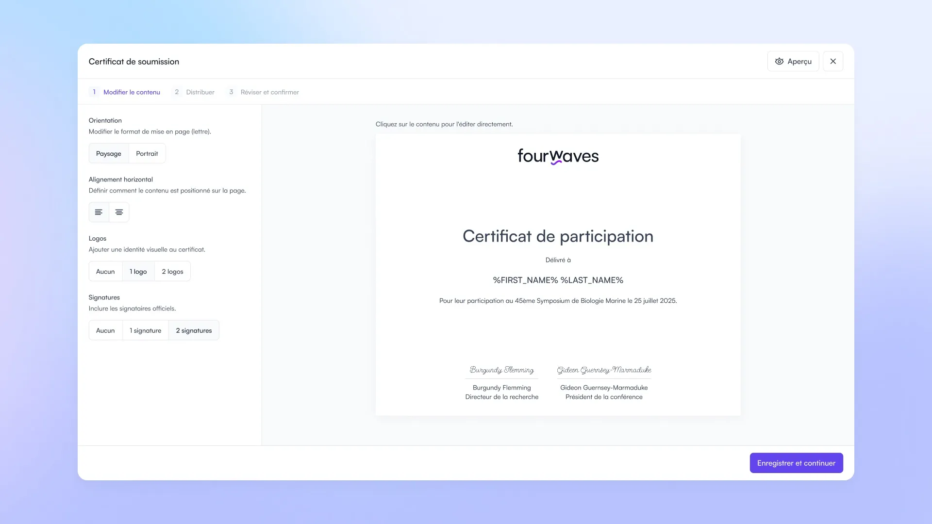 Certificates