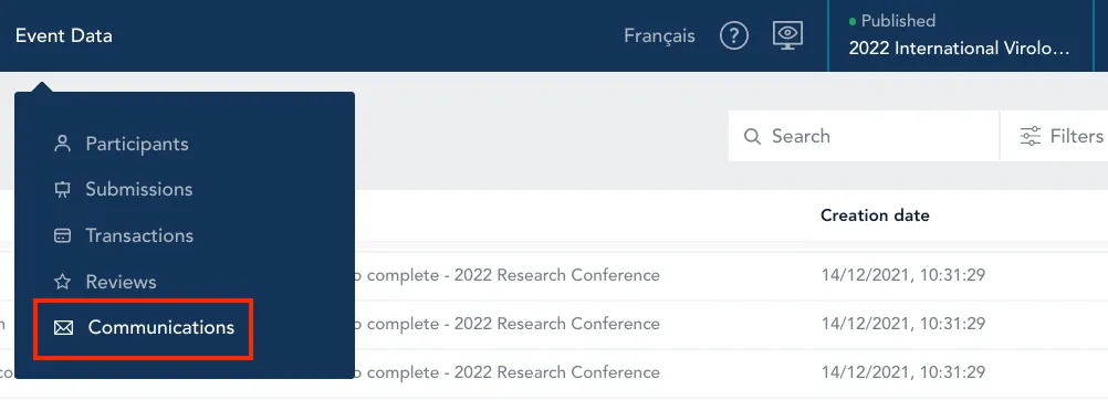 How to access the new communications section