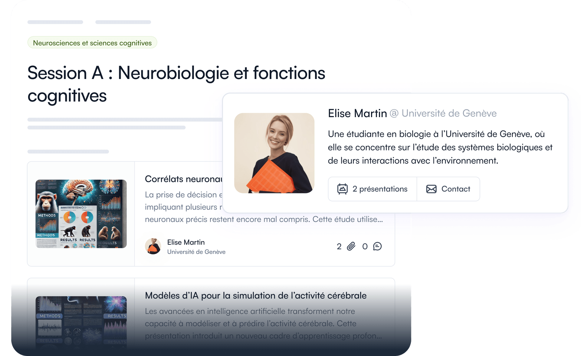 Aperçu du programme de conférence dans Fourwaves