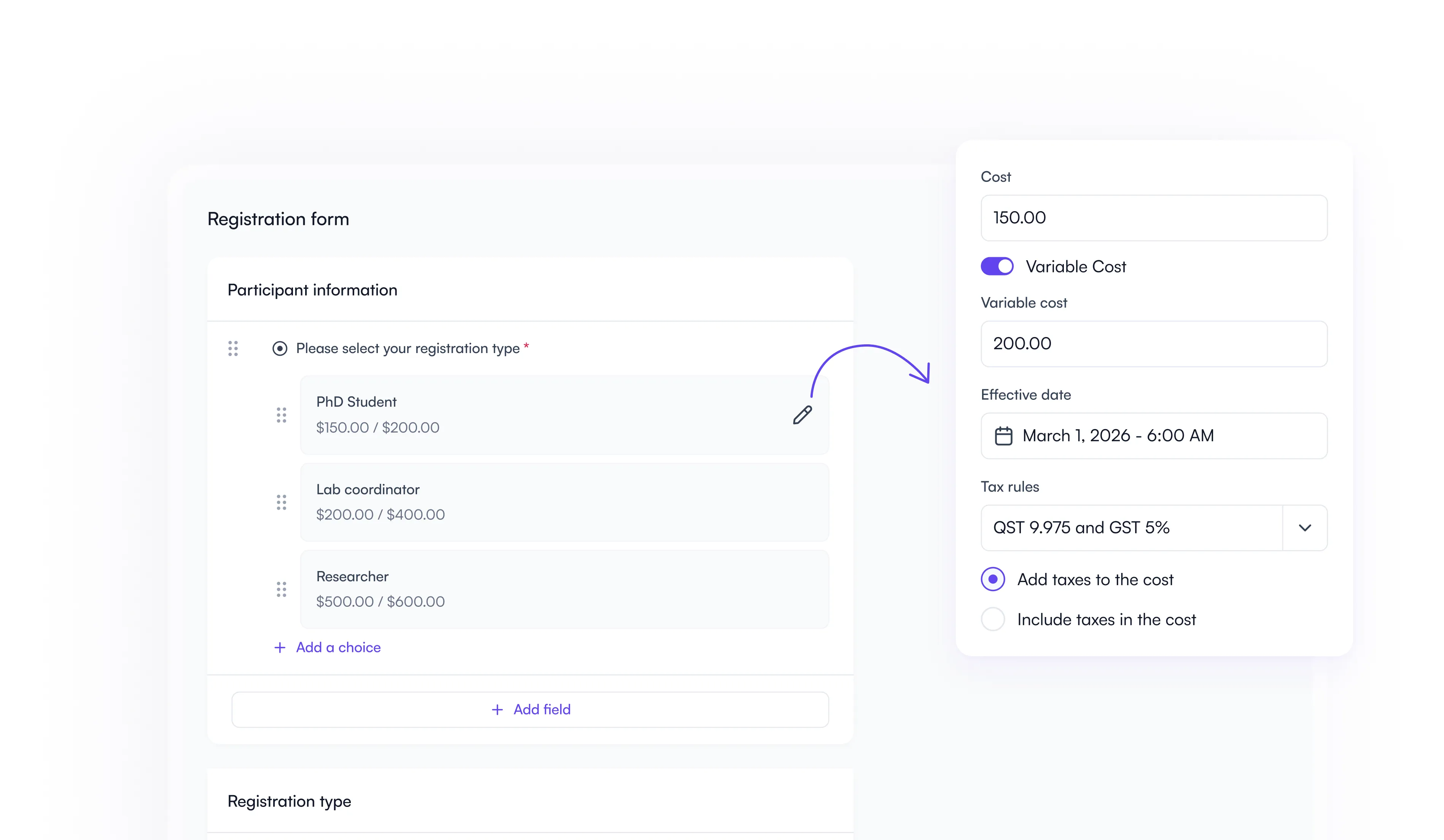 Cost customization on Fourwaves