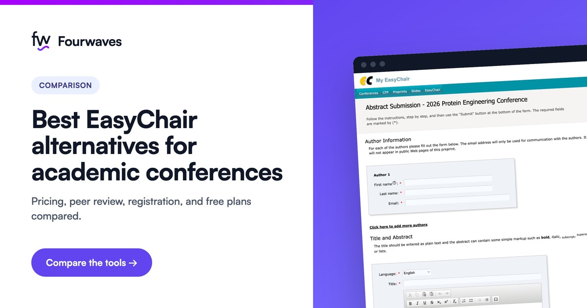 Best EasyChair alternatives for academic conferences (2026)
