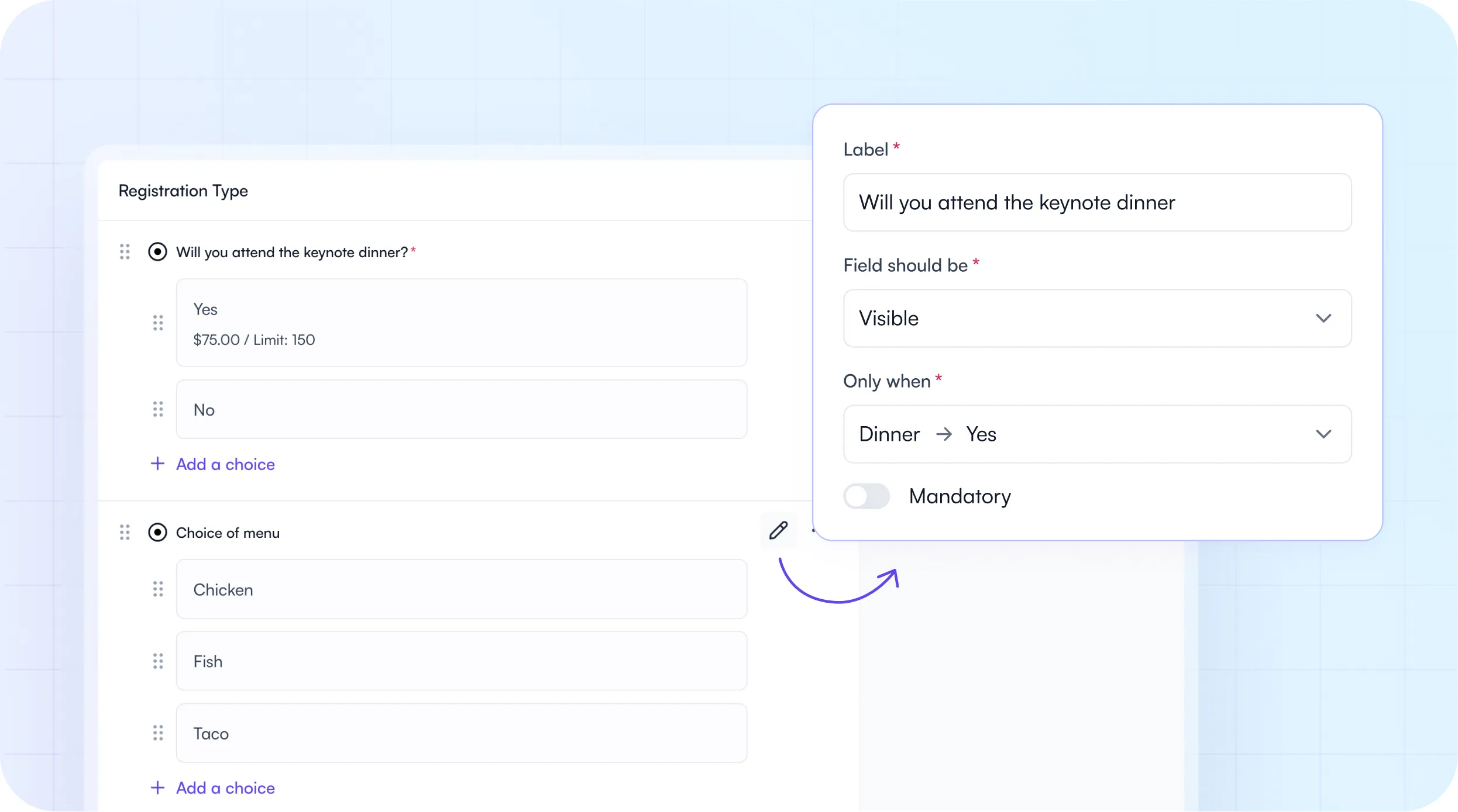 Fourwaves event registration form builder