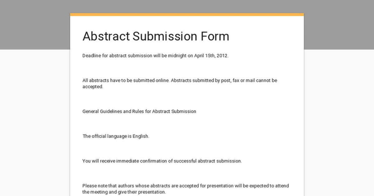 Google Forms Abstract Management