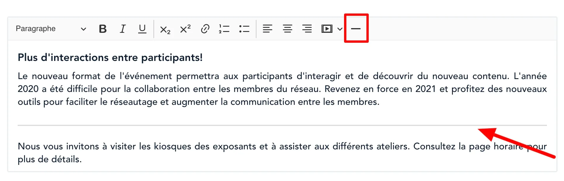 Séparateur de texte