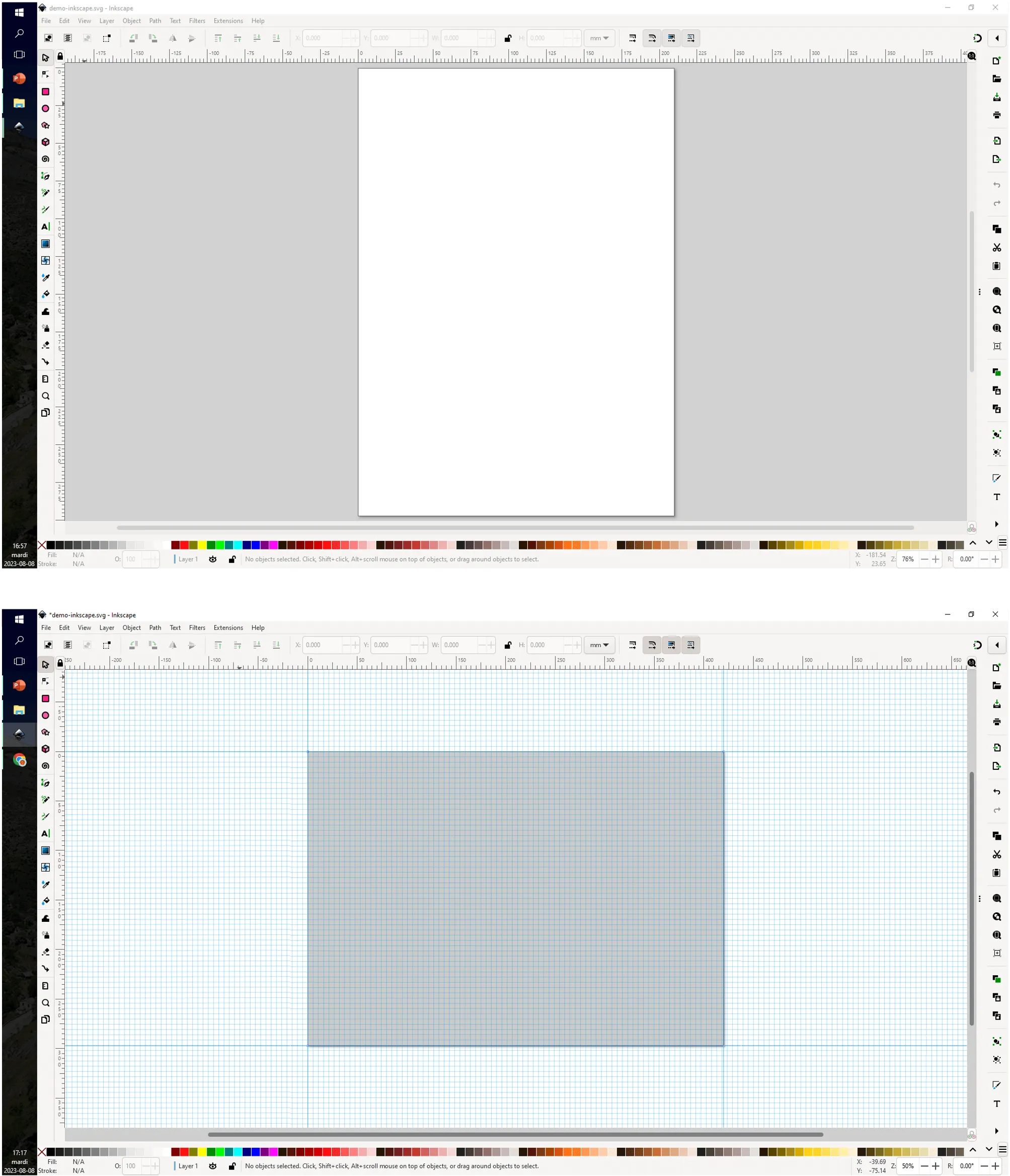 Inkscape tutorials frame