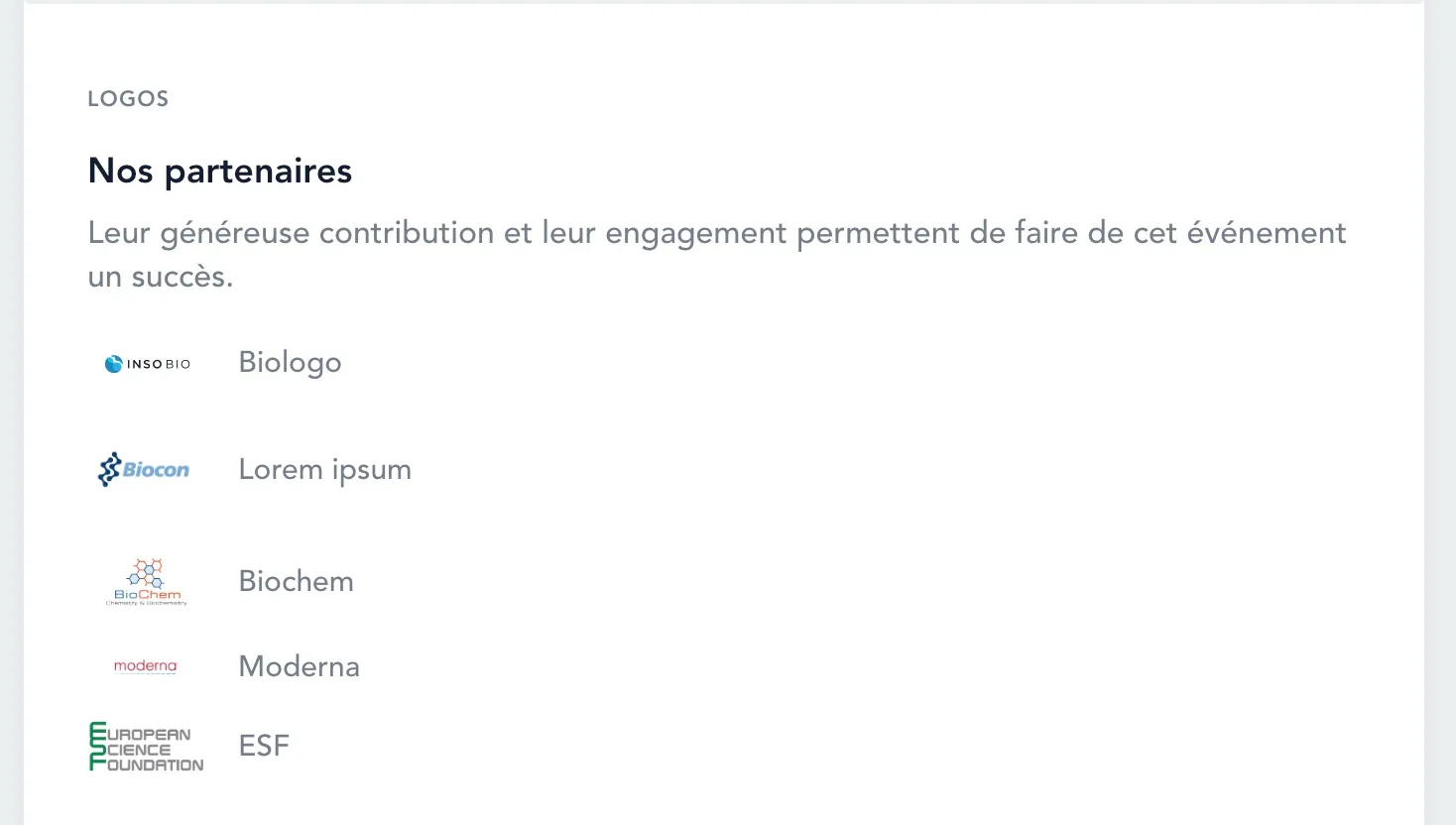 Bloc de contenu logo