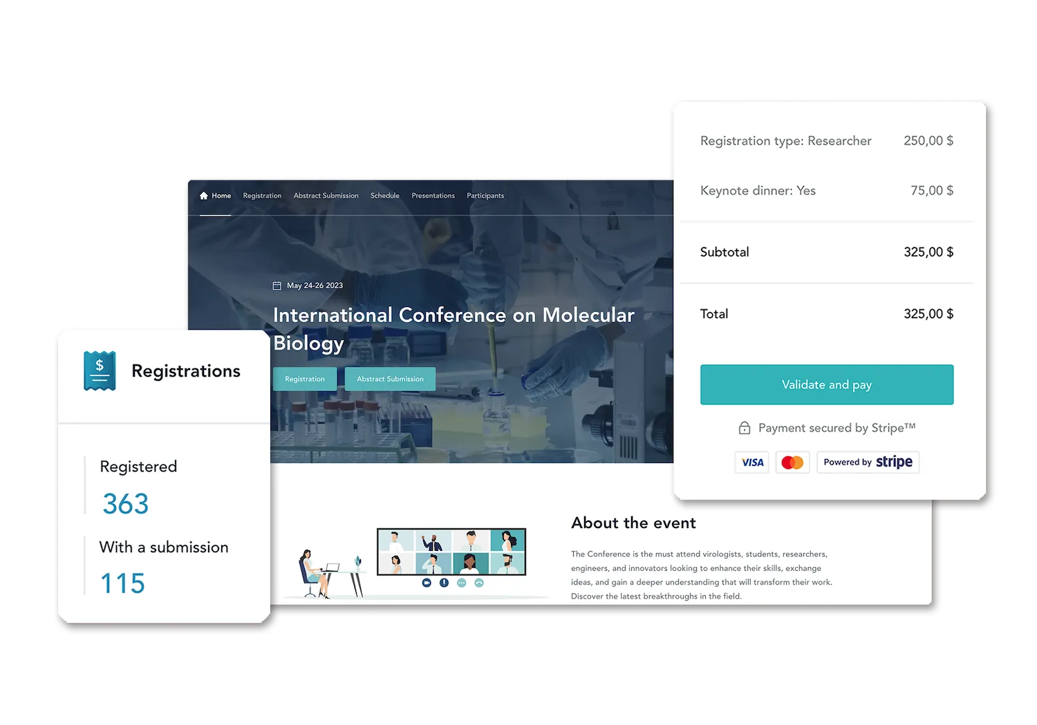 Website and registrations