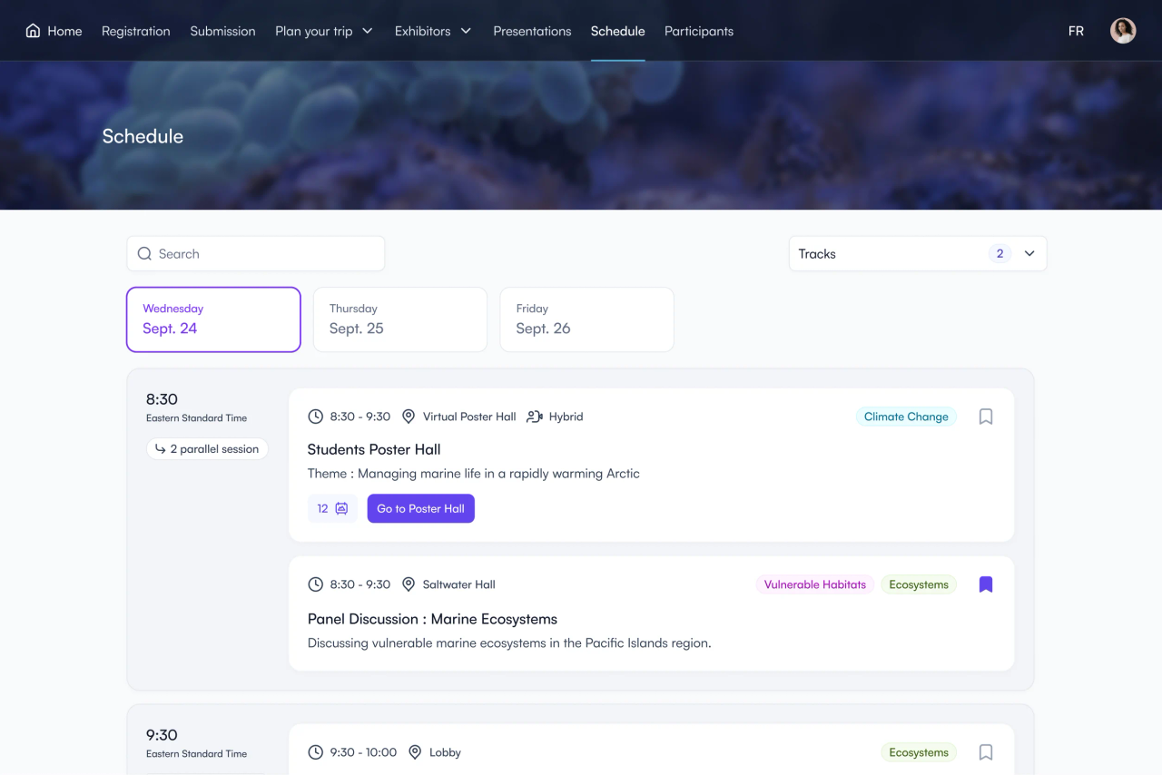 Event Wave Program Conference management software for academic events - Fourwaves