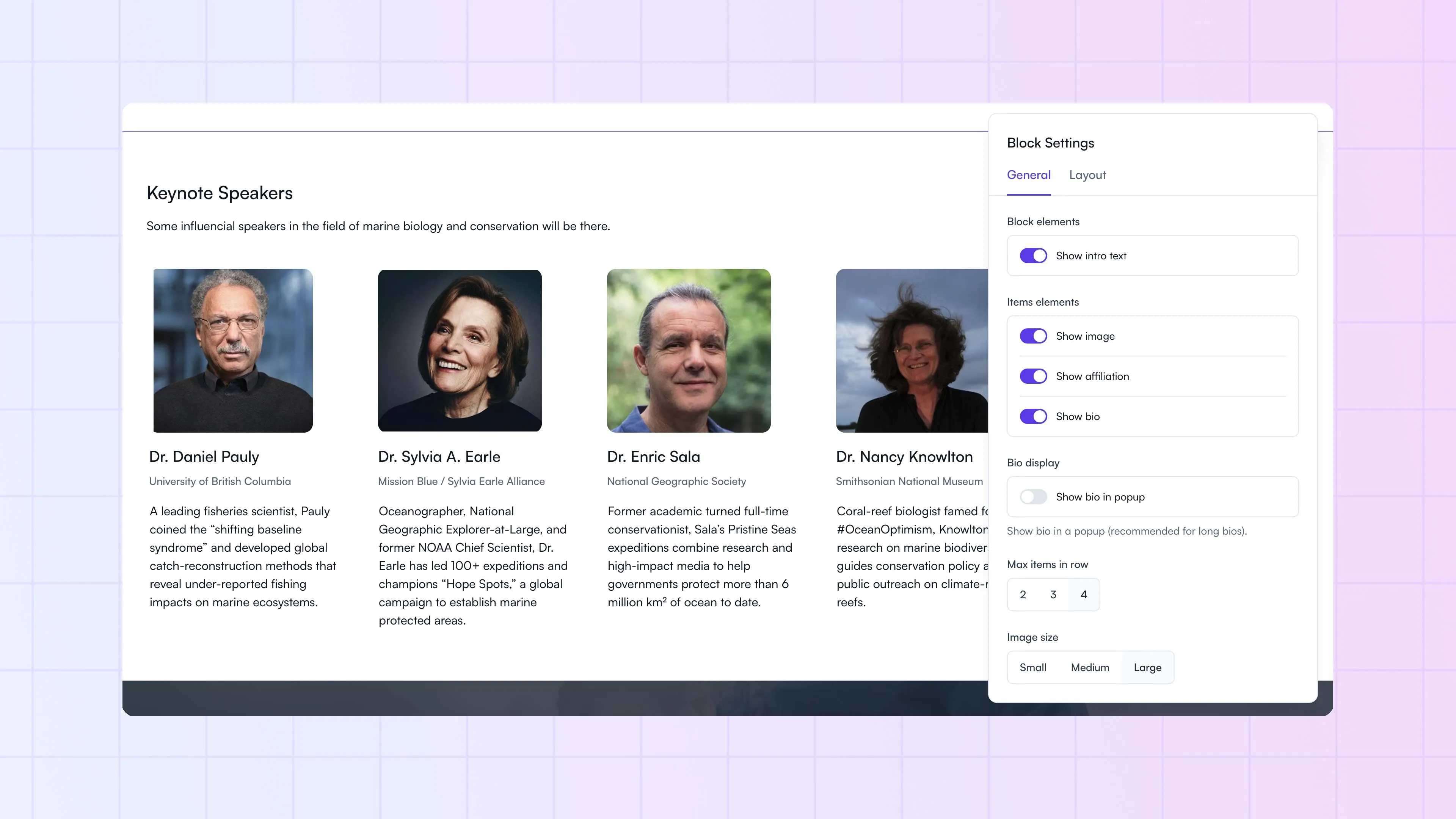 Speaker Layouts