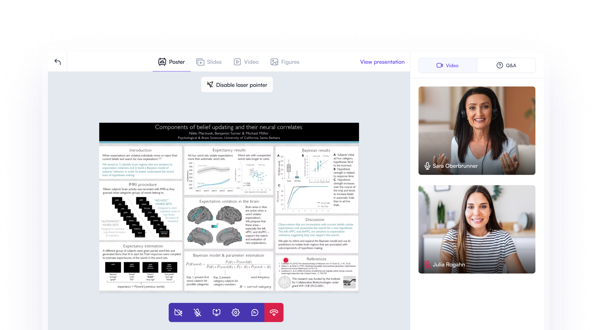 Live virtual session with interactive tools in Fourwaves