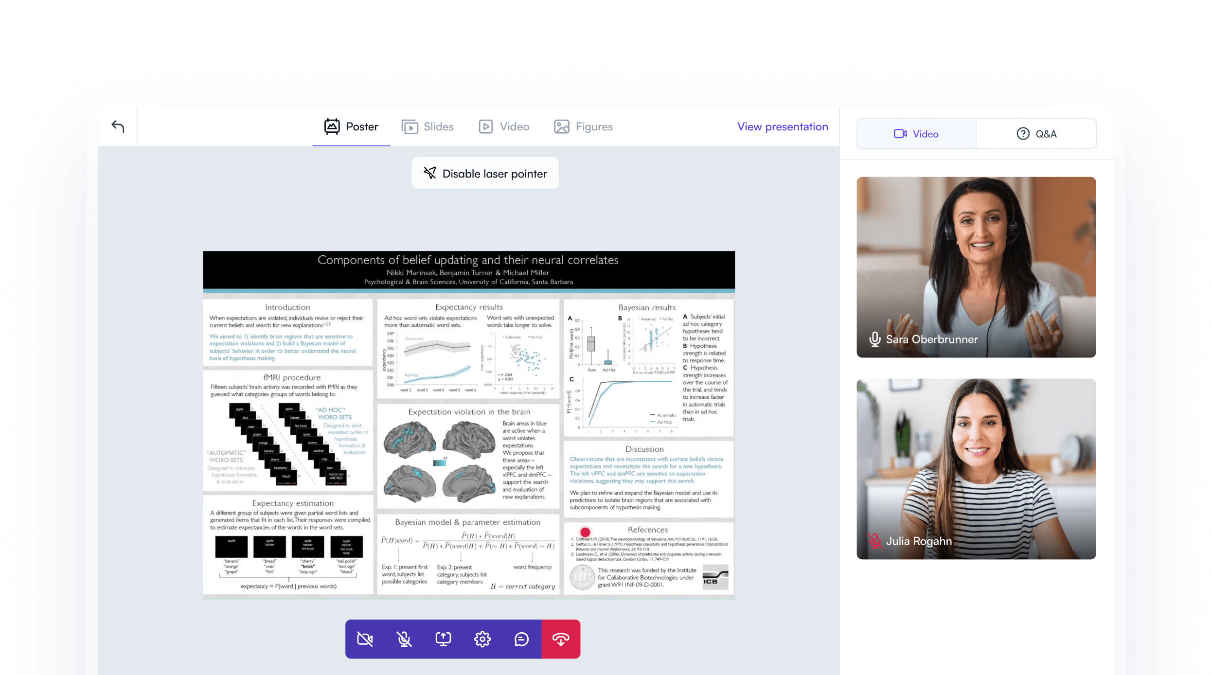 Live virtual session with interactive tools in Fourwaves