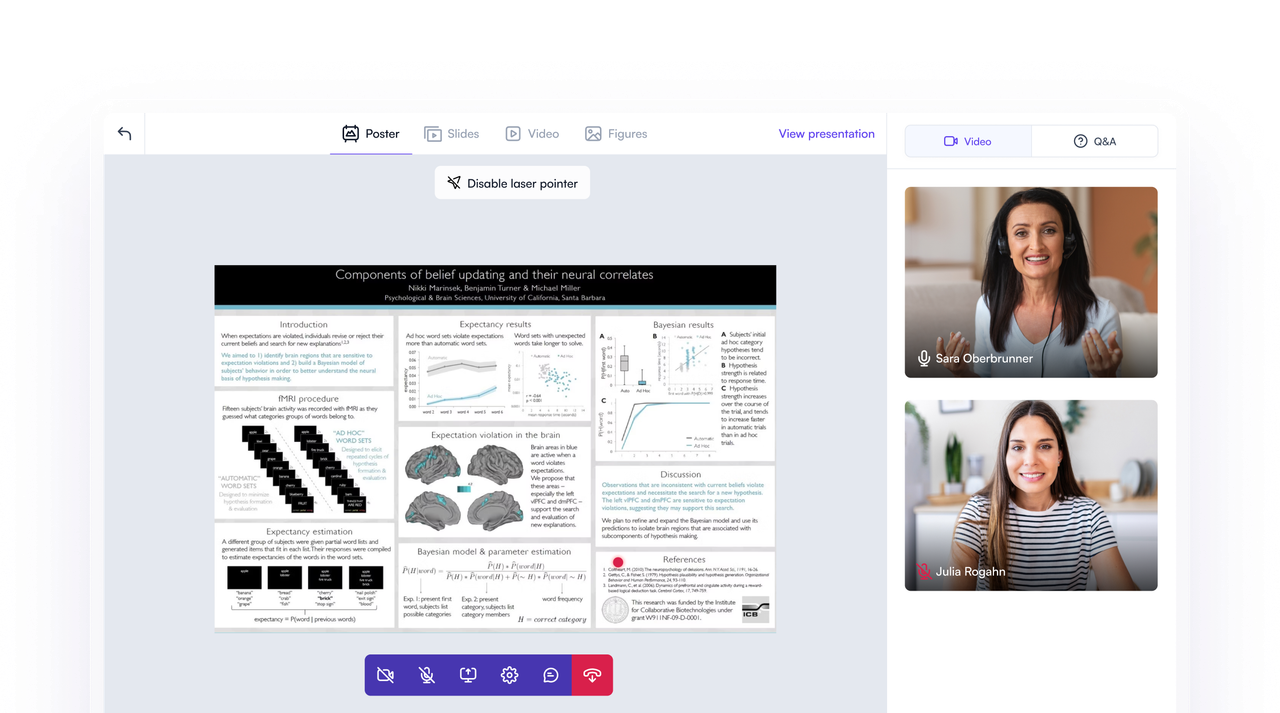 Virtual poster sessions solution - Fourwaves