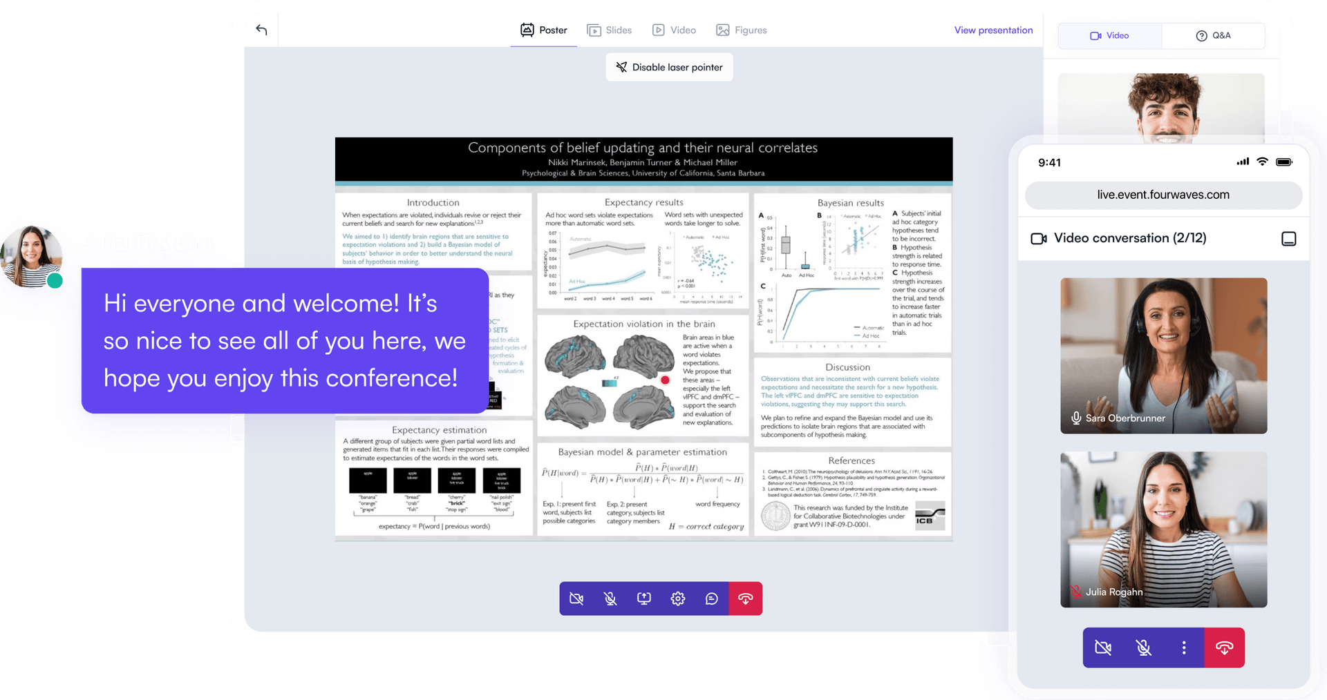 Virtual conference platform in Fourwaves