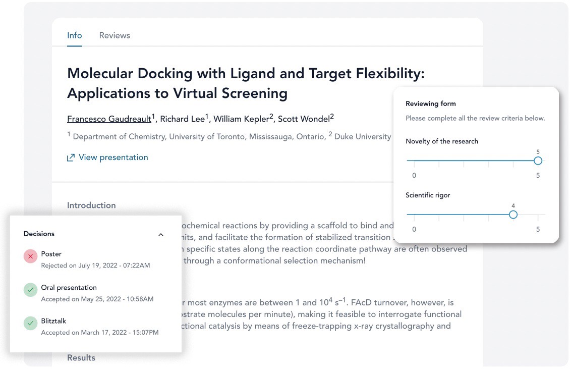 Peer review software illustrations on Fourwaves