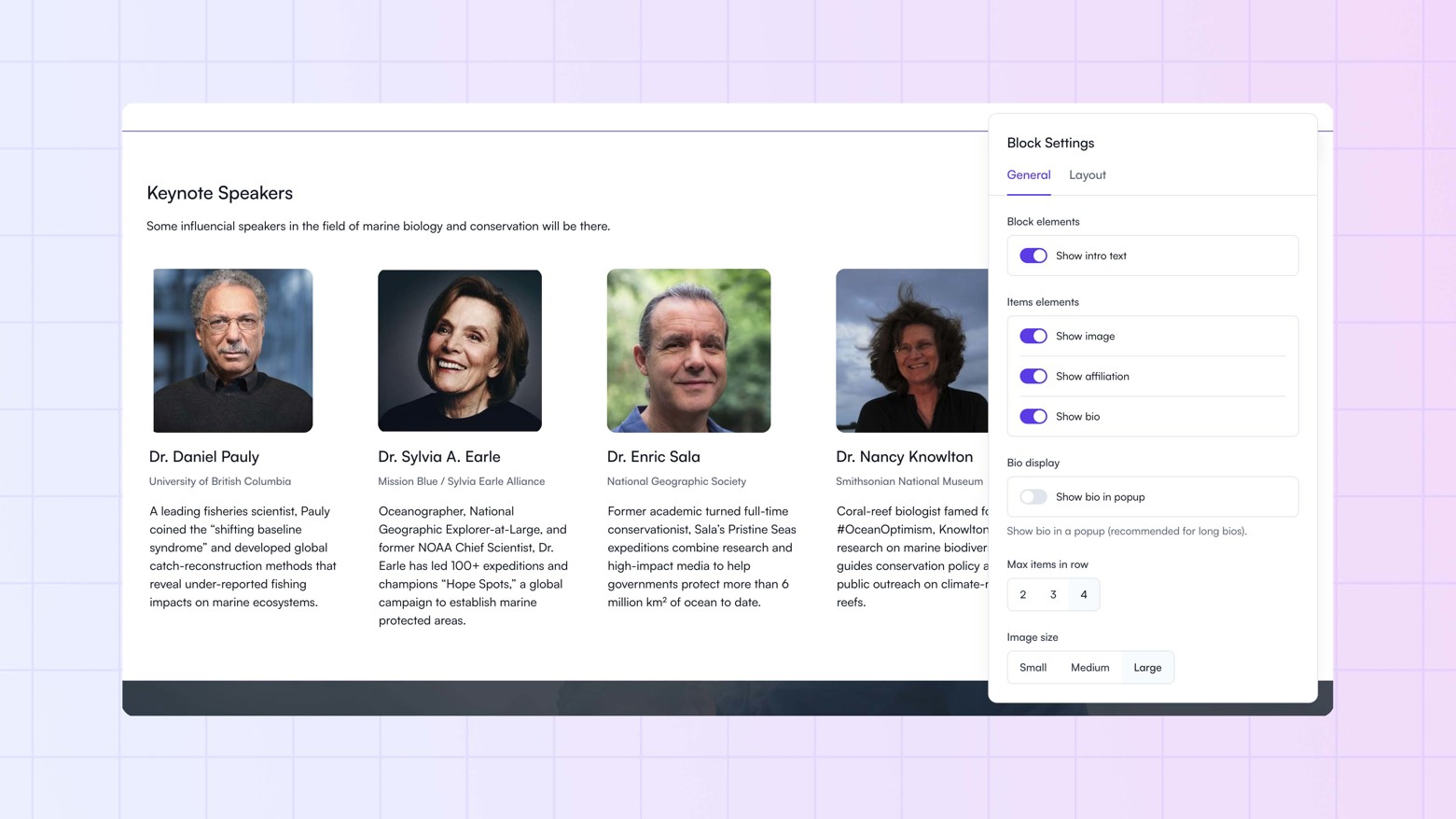 Speaker Layouts