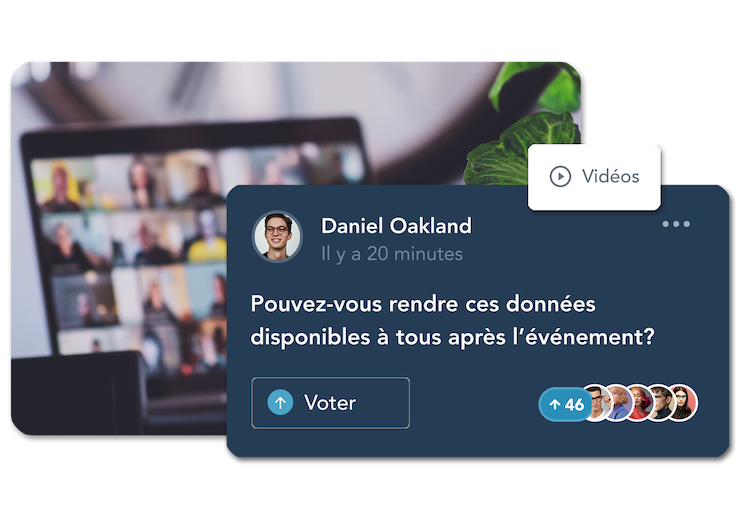 Les questions peuvent être votées et les enregistrements peuvent être disponibles sur Fourwaves