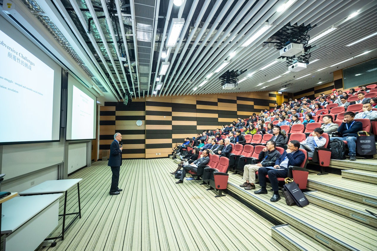 Keynote speaker in a room