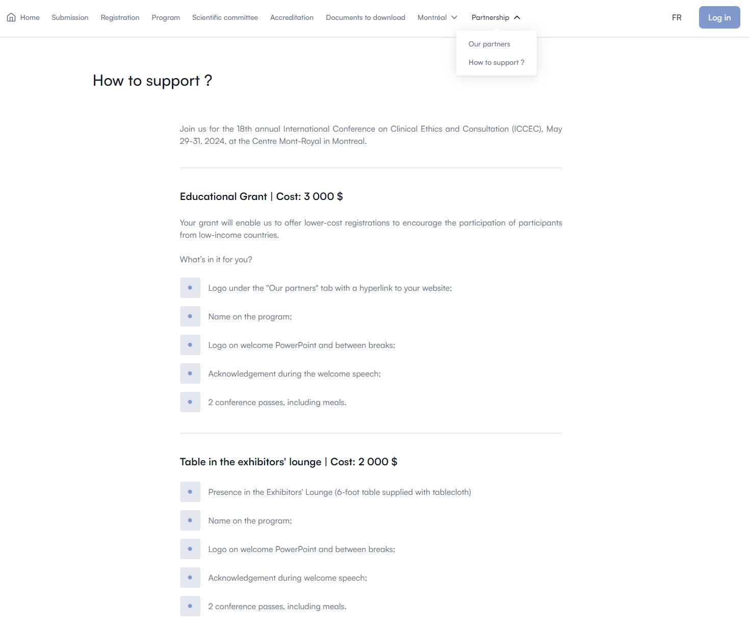 Event Sponsorship Iccec Example Sponsors Page