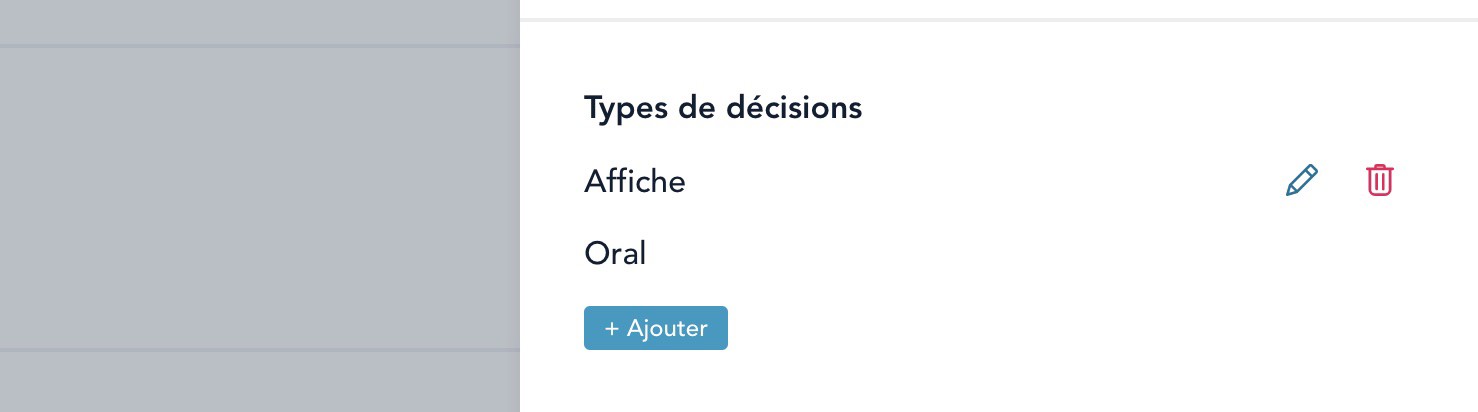 Decision type side panel