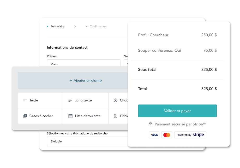 Inscriptions et paiements sur Fourwaves