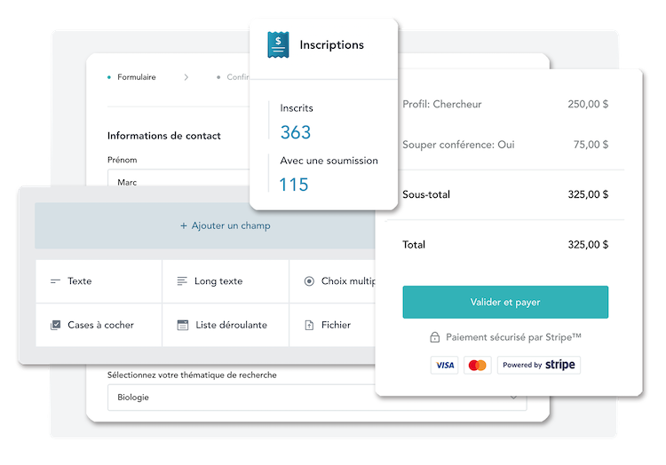 Inscriptions et paiements en ligne sur Fourwaves