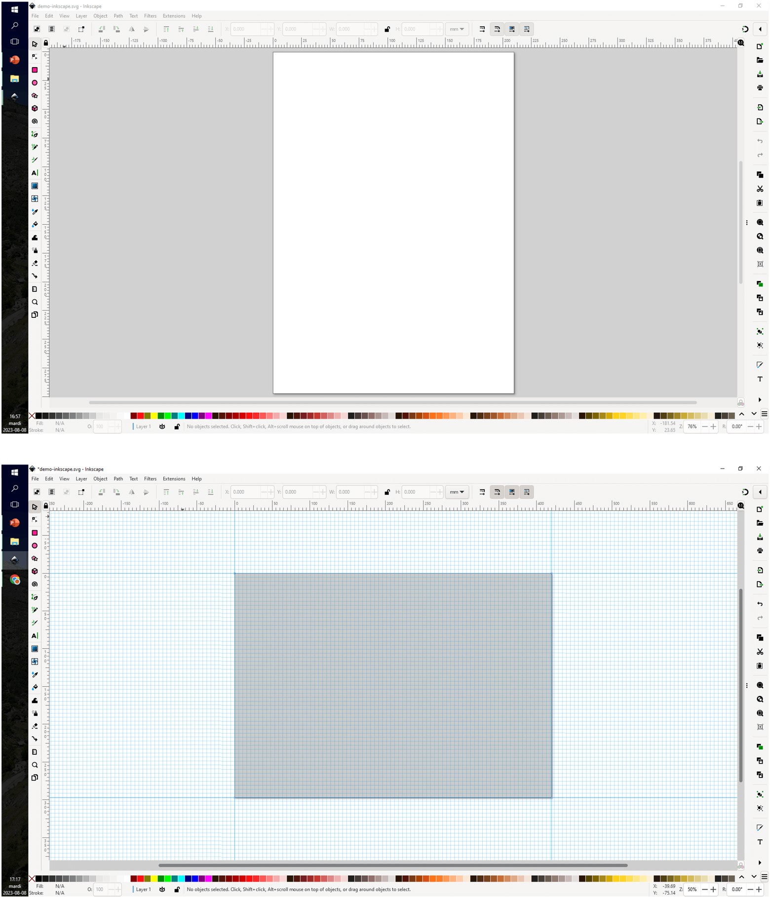 Inkscape tutorials frame