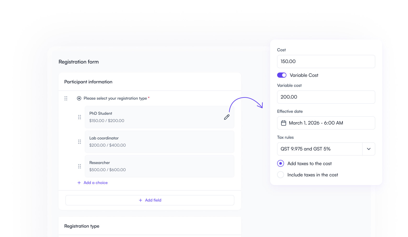 Cost customization on Fourwaves