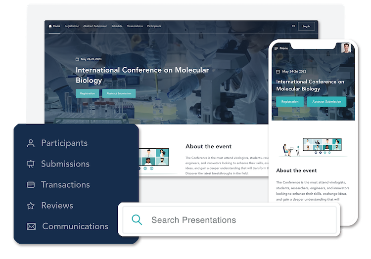 All-in-one platform for scientific events