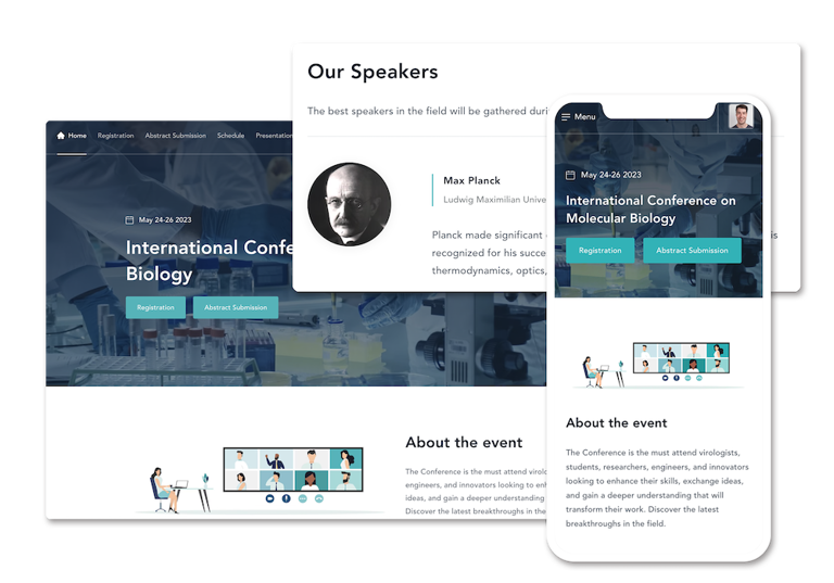 Fourwaves all-in-one conference website builder