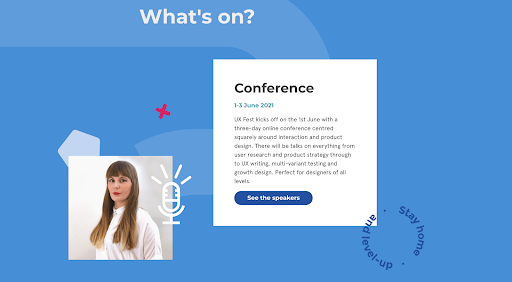 Micro-interactions screenshot on the UX Fest website