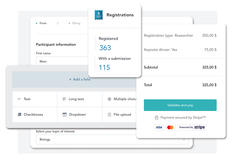 Registration and payments on Fourwaves